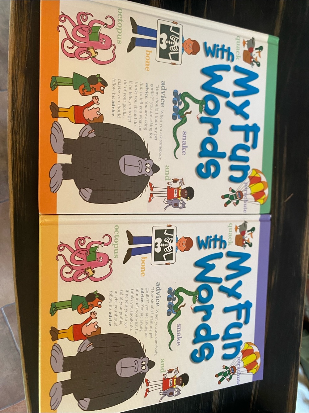My Fun With Words Colorful Kids  Books 2 book bundle hard cover over 500 pgs